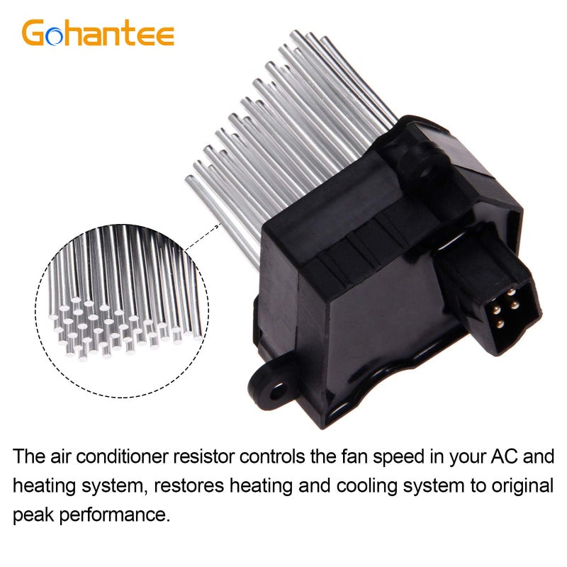 gohantee مقاوم موتور مروحة سخان gohantee 64116923204 بديل لبي إم دبليو E46 E39 X5 X3 323Ci 323i 325Ci 325i 530i 1997-2006 استبدال# 64116929540 64116929486 مقاوم المرحلة النهائية - Image 5